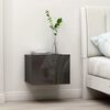 vidaXL Nattbord h&oslash;yglans gr&aring; 40x30x30 cm konstruert tre