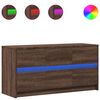 vidaXL TV-benk med LED brun eik 100x34x50 cm konstruert tre
