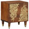 vidaXL Nattbord med d&oslash;r Honning brun 40 x 33 x 46 cm Massiv mango tre