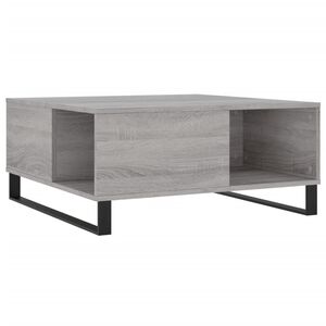 vidaXL Salongbord gr&aring; sonoma 80x80x36,5 cm konstruert tre