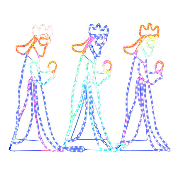 vidaXL Hellige tre konger julefigur med 504 lysdioder 99,5x45,5 cm