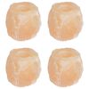 vidaXL Saltstein Telysholdere 4 stk. Rosa Himalayasalt