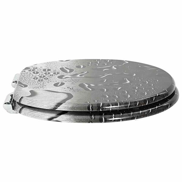 vidaXL Myk-lukking toalettsete Gr&aring; 44 x 38 cm MDF-plater