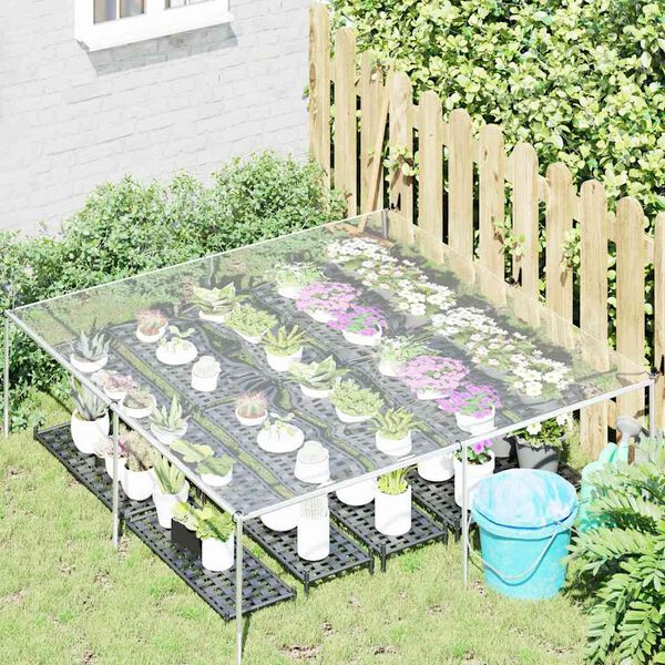 vidaXL Gjennomsiktig presenning med maljer 2x2 m PVC