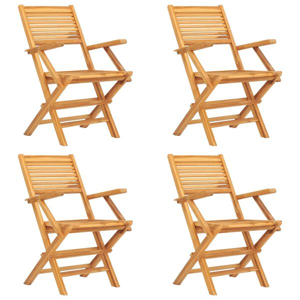 vidaXL Hagespisegruppe 5 deler heltre teak