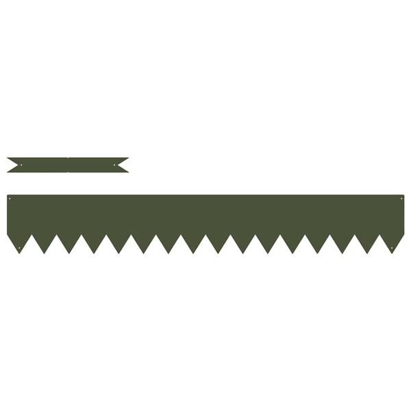 vidaXL Gjerdekant 30 pcs Olivengr&oslash;nn 100 x 0.05 x 20 cm