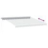 vidaXL Manuell uttrekkbar markise med LED antrasitt og hvit 400x350 cm