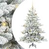 vidaXL Kunstig sammensatt juletre med 150 LED Hvit 150 cm PVC og st&aring;l