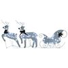 vidaXL Reinsdyr og slede julepynt 60 lysdioder utend&oslash;rs hvit