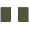 vidaXL Planteholder 2 pcs Olivengrønn 24 x 24 x 35 cm Stål