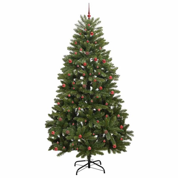 vidaXL Kunstig juletre med 300 LED gr&oslash;nn 300 cm PVC og metall