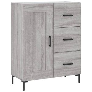 vidaXL Skjenk gr&aring; sonoma 69,5x34x90 cm konstruert tre