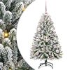 vidaXL Kunstig juletre 120 cm 150 LED-lys Varmhvit PVC og st&aring;l
