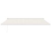 vidaXL Uttrekkbar markise kremhvit 4x3 m stoff og aluminium