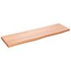 vidaXL Vegghylle lysebrun 100x30x(2-4) cm behandlet heltre eik