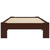 vidaXL Sengeramme mørkebrun heltre furu 90x200 cm