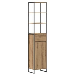 vidaXL Baderomsskap Kunstnerisk Eik 40 x 30 x 180 cm Konstruert tre
