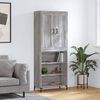 vidaXL Highboard gr&aring; sonoma 69,5x34x180 cm konstruert tre