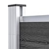 vidaXL Gjerdepanelsett WPC 965x(105-186) cm svart