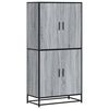 vidaXL Highboard gr&aring; sonoma 68x35x139 cm konstruert tre