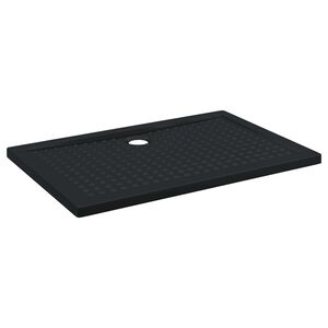 vidaXL Dusjbunnbrett med prikker Svart 120 x 80 x 4 cm ABS