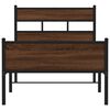 vidaXL Sengeramme uten madrass brun eik 90x190 cm konstruert tre