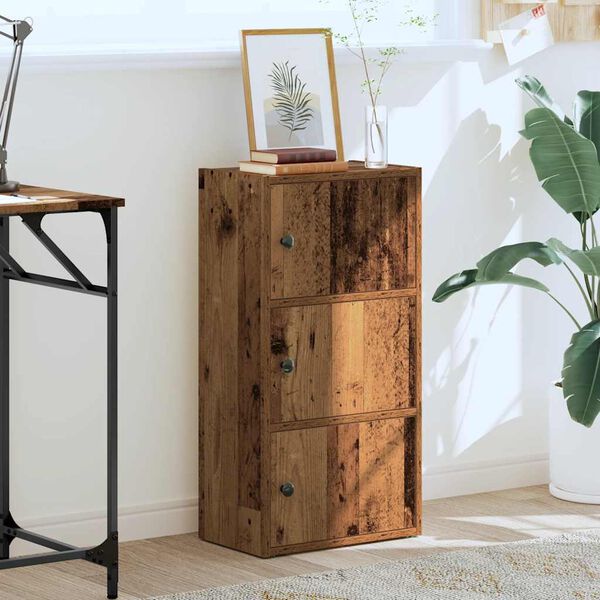 vidaXL Bokhylle gammelt tre 40x24x77 cm konstruert tre