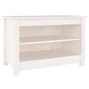 vidaXL Skobenk hvit 70x38x45,5 cm heltre furu