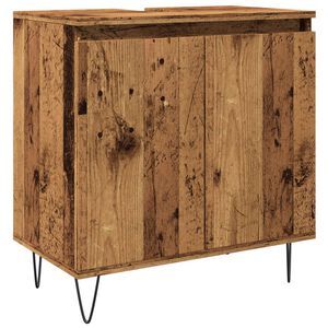 vidaXL Baderomsskap gammelt tre 58x33x60 cm konstruert tre