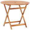 vidaXL Sammenleggbart hagebord 90x75 cm heltre akasie