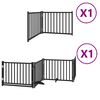 vidaXL Hundeport sammenleggbar 6 paneler svart 480 cm poppeltre