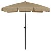 vidaXL Strandparasoll gr&aring;brun 180x120 cm