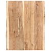vidaXL Bordplate heltre akasie 80x(50-60)x3,8 cm