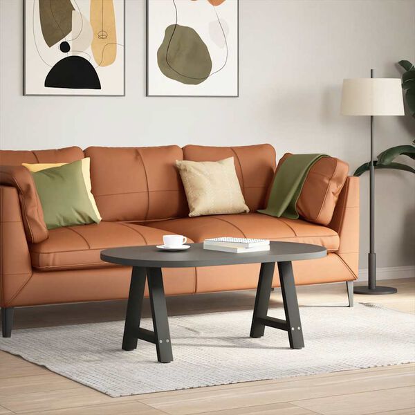 vidaXL Salongbordben A-formet 2 stk svart 38 x (42-43) cm st&aring;l