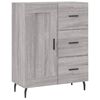 vidaXL Highboard grå sonoma 69,5x34x180 cm konstruert tre
