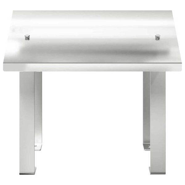 vidaXL Pipehette sølv 40 x 40 x 37.5 cm Rustfritt Stål