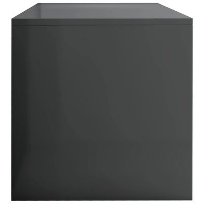 vidaXL TV-benk høyglans grå 100x40x40 cm sponplate