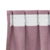 vidaXL Blendingsgardiner 2 pcs M&oslash;rk rosa 140 x 140 cm Fl&oslash;yel