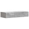 vidaXL Vegghengt Sidebord Betonggr&aring; 87,5 x 34,5 x 17 cm Konstruert tre