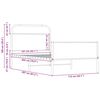 vidaXL Sengeramme uten madrass sonoma eik 107x203 cm konstruert tre