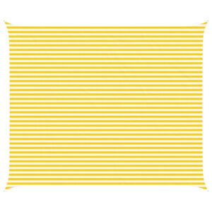 vidaXL Solskygge seil Gul og hvit 6 x 5 m 100% polyester Oxford