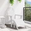vidaXL Adirondack-stol Hvit 82 x 74 x 92 cm HDPE