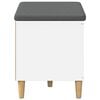 vidaXL Gangbenk Hvit 60 x 38 x 46 cm Konstruert treverk og stoff