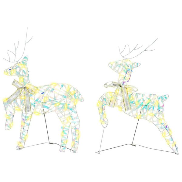 vidaXL LED Reinsdyr med 40 LED 5 pcs Flerfarget PET