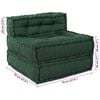 vidaXL Modulsofa 4 pcs grønn stoff