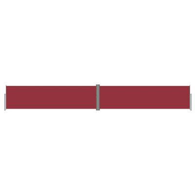 vidaXL Uttrekkbar sidemarkise 140x1000 cm rød