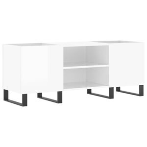 vidaXL Hifi-benk h&oslash;yglans hvit 121x38x48 cm konstruert tre