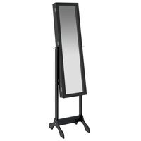 vidaXL Frittstående speil svart 34x37x146 cm