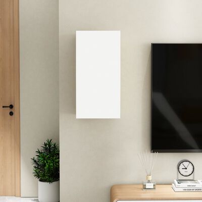 vidaXL TV-benk hvit og sonoma eik 30,5x30x60 cm sponplate