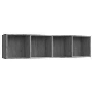 vidaXL Bokhylle/TV-benk gr&aring; sonoma 143x30x36 cm konstruert tre